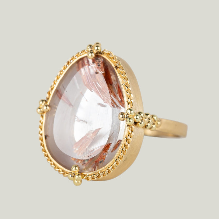 Image for One-of-a-Kind 18K Yellow Gold 15.33 ct. Large Rutilated Topaz Ring