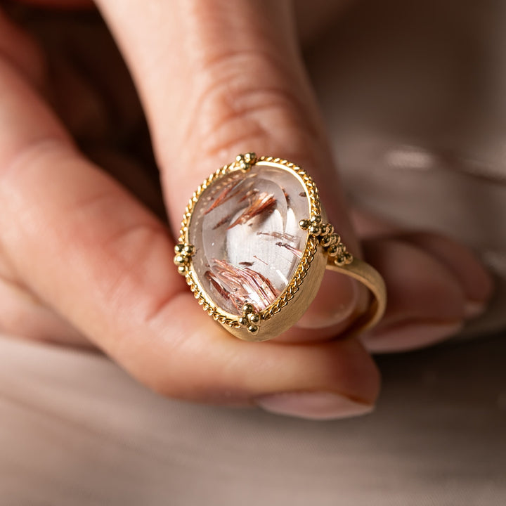 Image for One-of-a-Kind 18K Yellow Gold 15.33 ct. Large Rutilated Topaz Ring