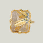 Image for One-of-a-Kind 18K Yellow Gold 10.77 ct. Large Square Rutilated Quartz Ring