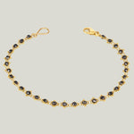 Image for 18K Yellow Gold Black Diamond Woven Bracelet