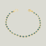 Image for 18K Yellow Gold Blue Diamond Woven Bracelet