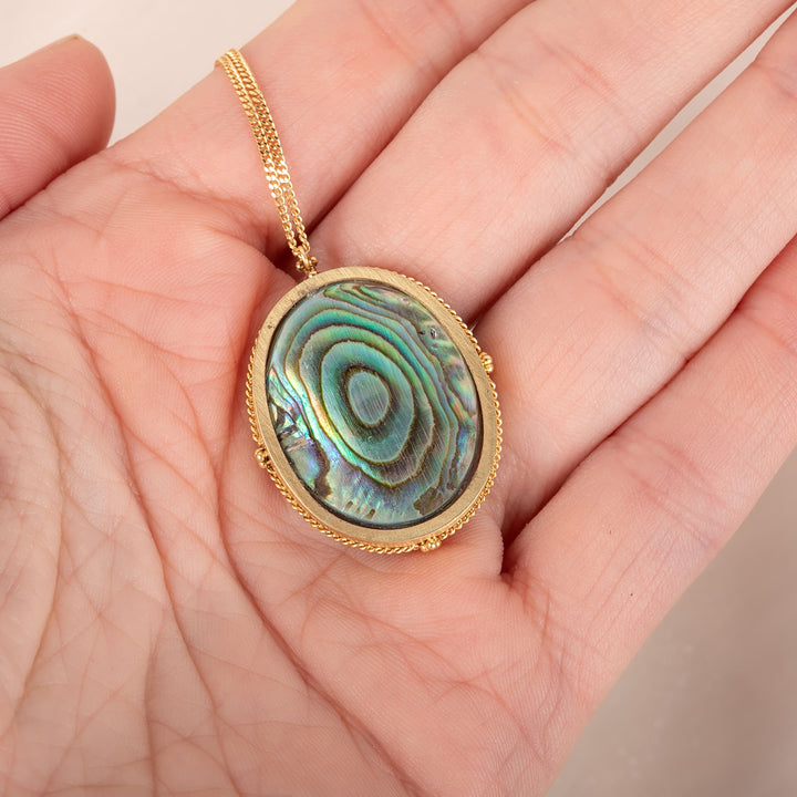 Image for One-of-a-Kind 18K Yellow Gold 22.22 ct Rock Crystal & Abaloni Shell Necklace