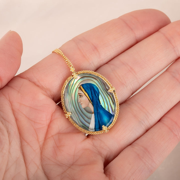 Image for One-of-a-Kind 18K Yellow Gold 22.22 ct Rock Crystal & Abaloni Shell Necklace