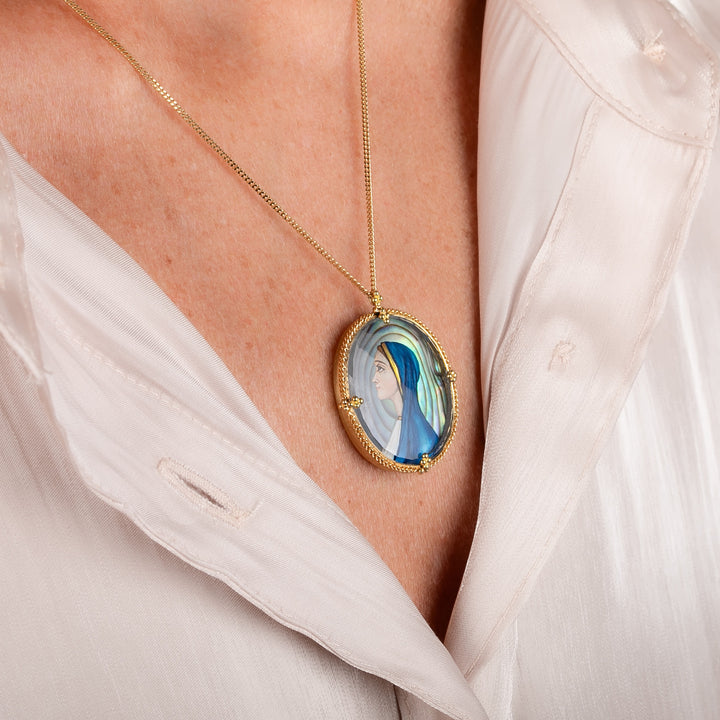 Image for One-of-a-Kind 18K Yellow Gold 22.22 ct Rock Crystal & Abaloni Shell Necklace