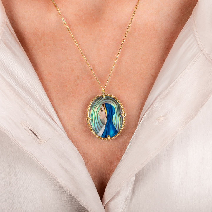 Image for One-of-a-Kind 18K Yellow Gold 22.22 ct Rock Crystal & Abaloni Shell Necklace