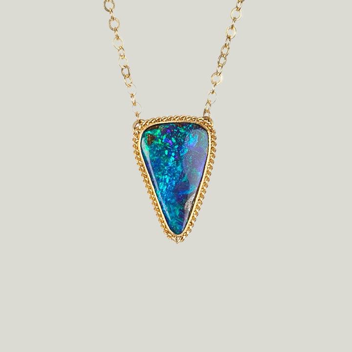 Image for One-of-a-Kind 18K Yellow Gold 4.34 ct. Boulder Opal Necklace