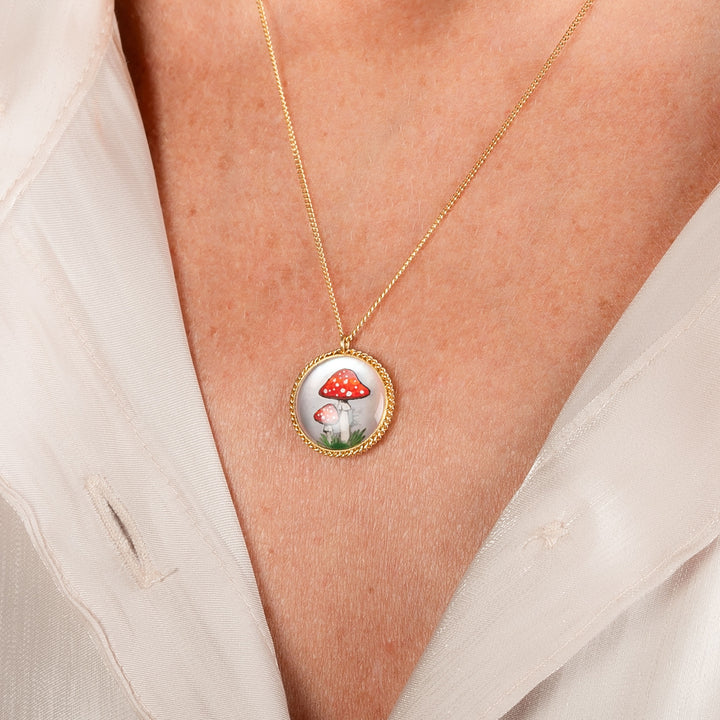 Image for One-of-a-Kind 18K Yellow Gold 4.68 ct. Rock Crystal Mushroom Necklace