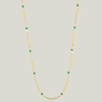 Image for 18K Yellow Gold Whisper Chain Necklace in Emerald