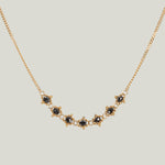 Image for 18K Yellow Gold Black Diamond Textile Row Necklace