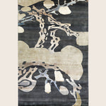 Image for Blue Cream Alchemy Transitional Silk Rug - 5'9" x 9'