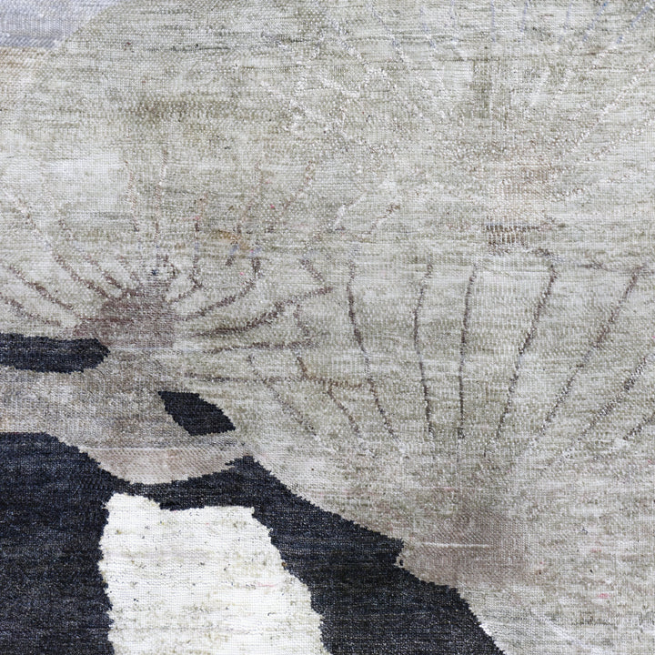 Image for Blue Cream Alchemy Transitional Silk Rug - 5'9" x 9'