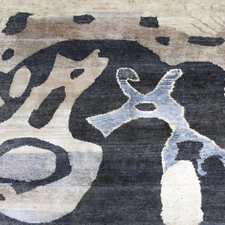 Image for Blue Cream Alchemy Transitional Silk Rug - 5'9" x 9'