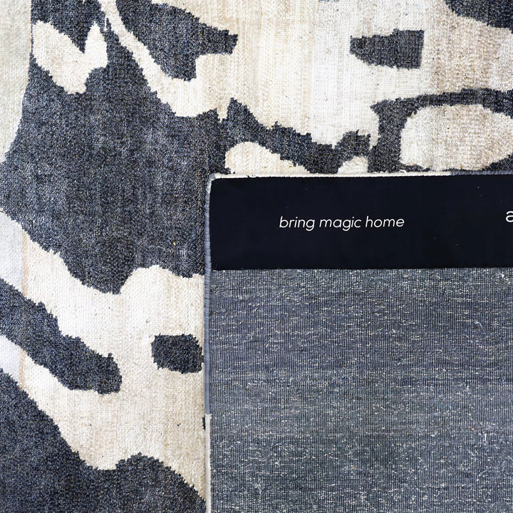 Image for Blue Cream Alchemy Transitional Silk Rug - 5'9" x 9'