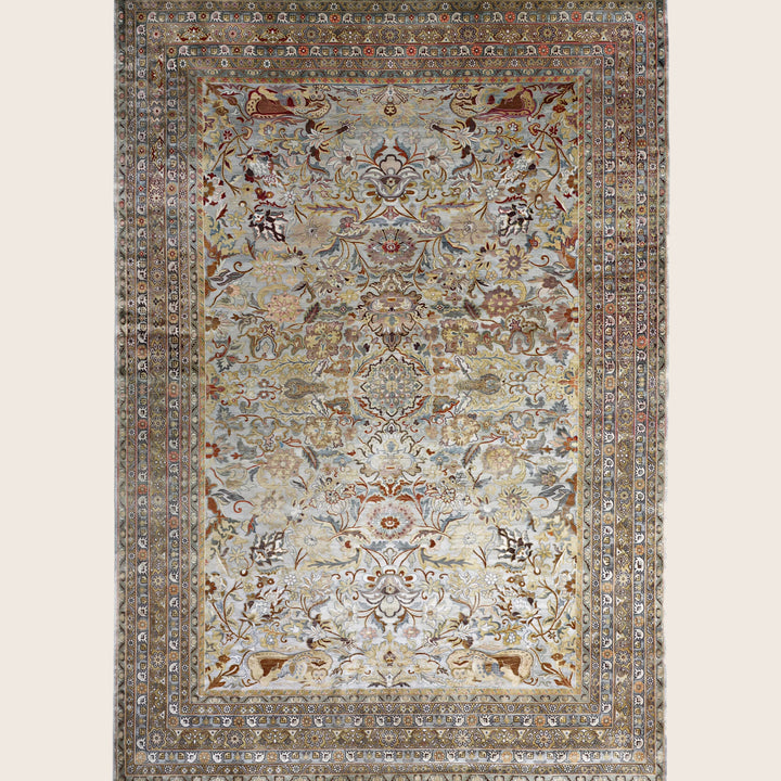 Image for Beige Alchemy Traditional Silk Rug - 9'8" x 14'