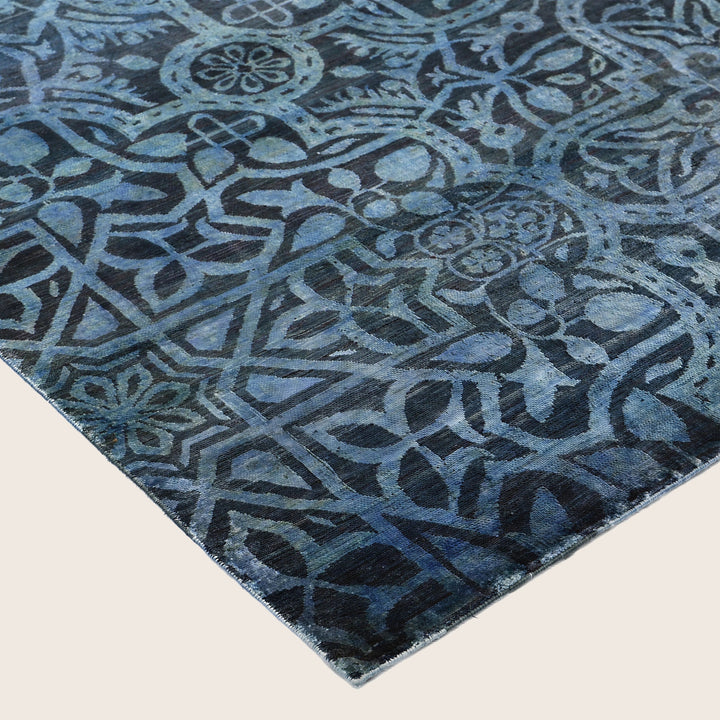 Image for Blue Cream Alchemy Traditional Silk Rug - 7'8" x 10'1"