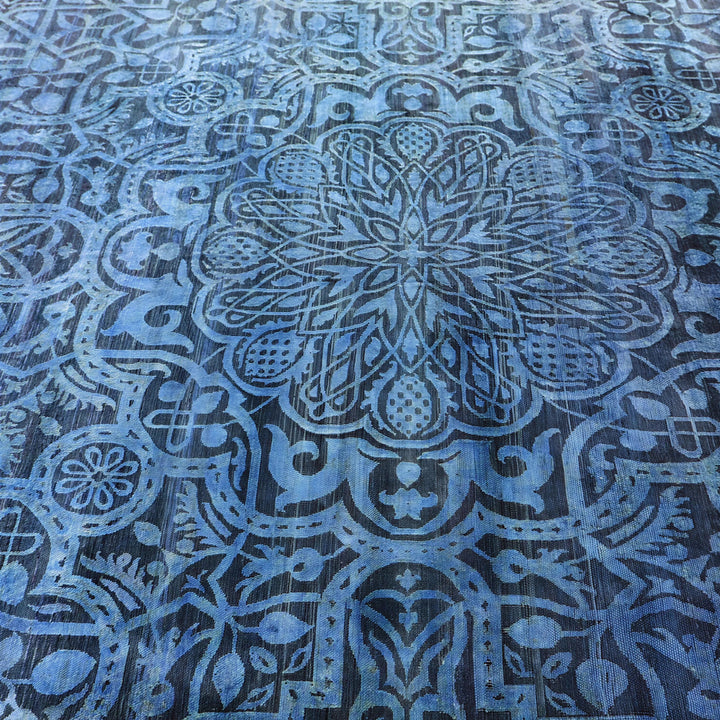 Image for Blue Cream Alchemy Traditional Silk Rug - 7'8" x 10'1"