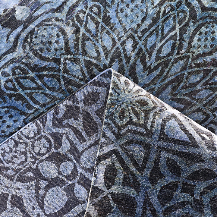Image for Blue Cream Alchemy Traditional Silk Rug - 7'8" x 10'1"
