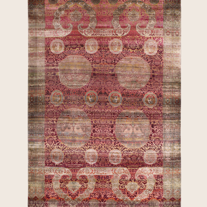 Image for Red Alchemy Traditional Wool Silk Blend Rug - 8'11" x 12'8"