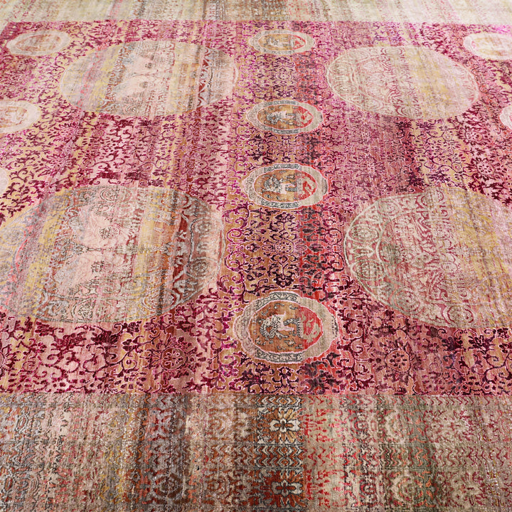 Image for Red Alchemy Traditional Wool Silk Blend Rug - 8'11" x 12'8"