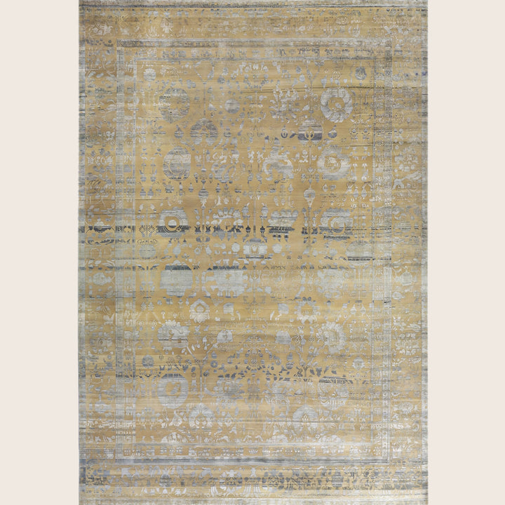 Image for Light Blue Alchemy Traditional Wool Silk Blend Rug - 10' x 14'8"
