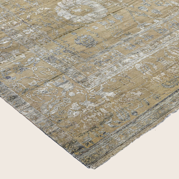 Image for Light Blue Alchemy Traditional Wool Silk Blend Rug - 10' x 14'8"