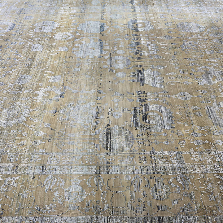 Image for Light Blue Alchemy Traditional Wool Silk Blend Rug - 10' x 14'8"