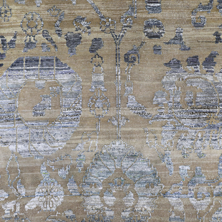 Image for Light Blue Alchemy Traditional Wool Silk Blend Rug - 10' x 14'8"