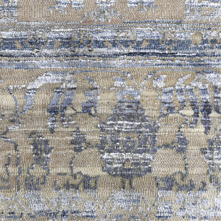 Image for Light Blue Alchemy Traditional Wool Silk Blend Rug - 10' x 14'8"