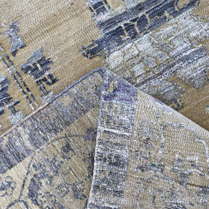 Image for Light Blue Alchemy Traditional Wool Silk Blend Rug - 10' x 14'8"