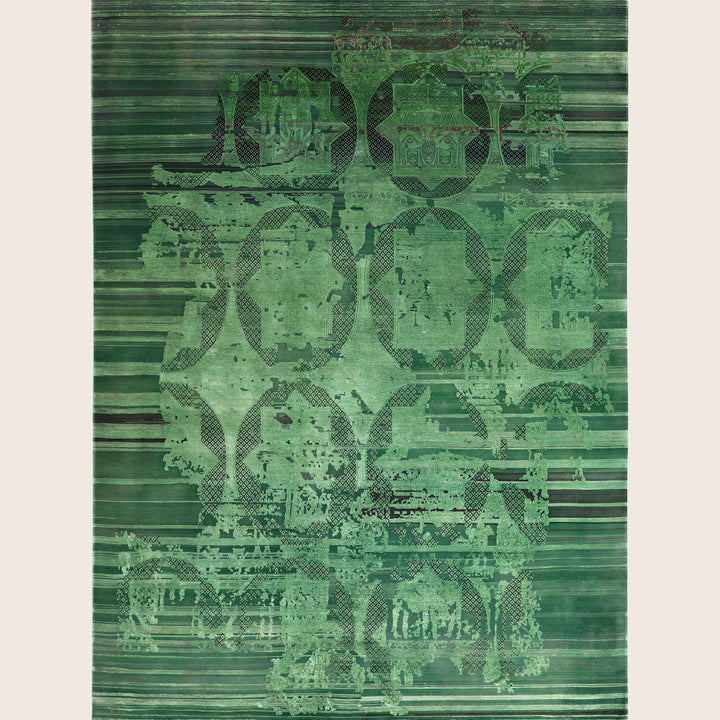 Image for Green Alchemy Traditional Wool Silk Blend Rug - 8'11" x 12'7"