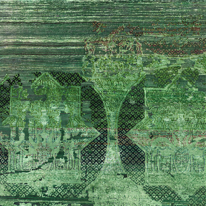 Image for Green Alchemy Traditional Wool Silk Blend Rug - 8'11" x 12'7"