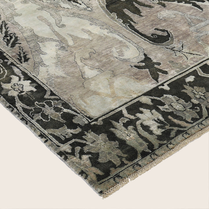 Image for Charcoal Alchemy Traditional Wool Silk Blend Rug - 8'8" x 11'11"