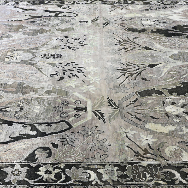Image for Charcoal Alchemy Traditional Wool Silk Blend Rug - 8'8" x 11'11"