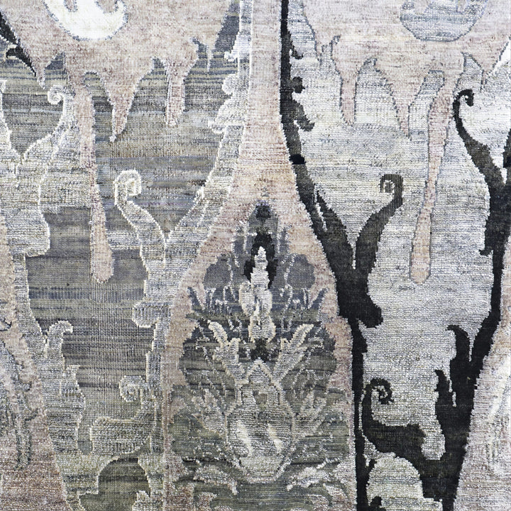 Image for Charcoal Alchemy Traditional Wool Silk Blend Rug - 8'8" x 11'11"