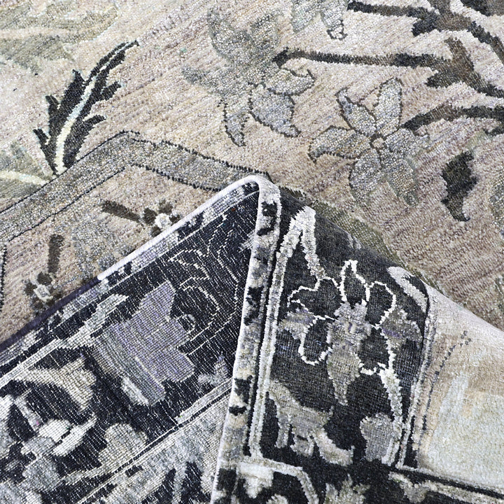 Image for Charcoal Alchemy Traditional Wool Silk Blend Rug - 8'8" x 11'11"