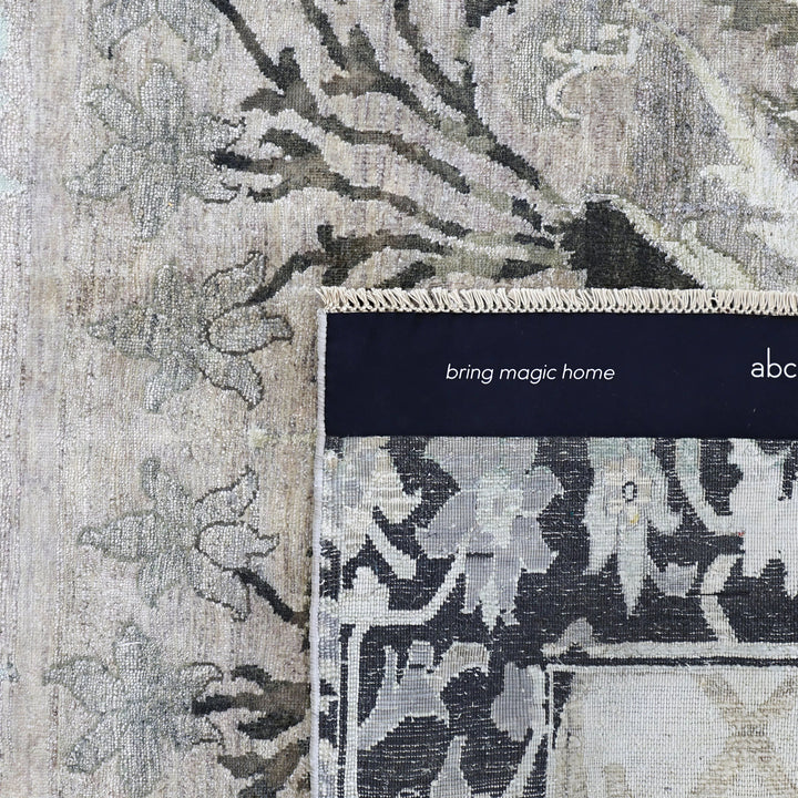 Image for Charcoal Alchemy Traditional Wool Silk Blend Rug - 8'8" x 11'11"
