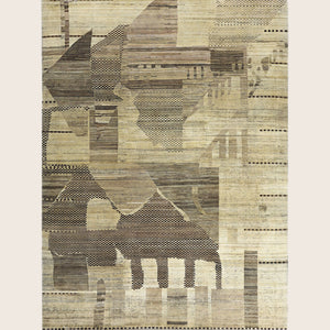 Image for Brown Alchemy Contemporary Wool Rug - 9'1" x 12'2"