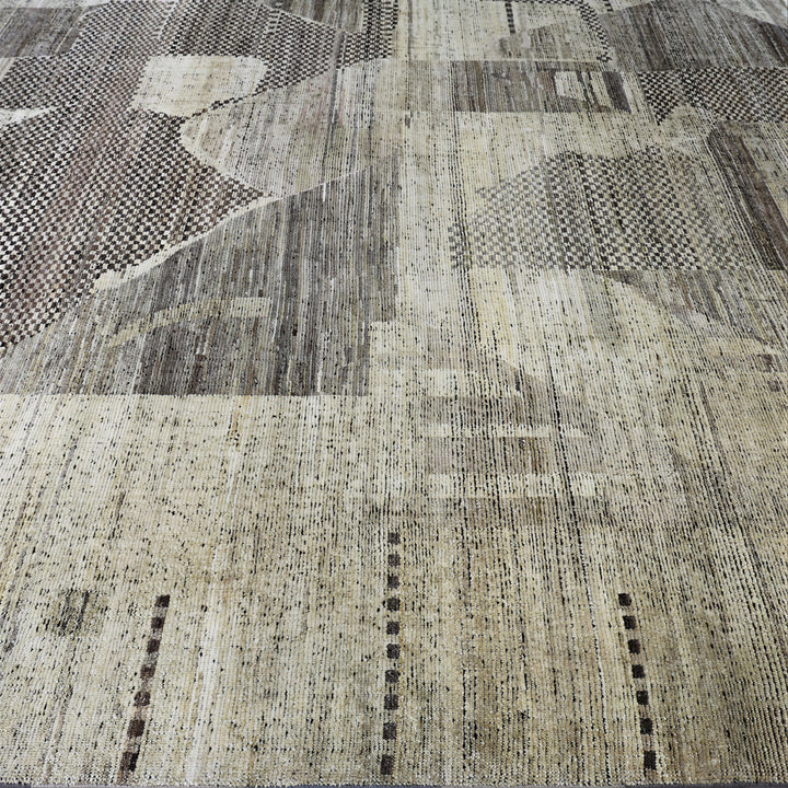 Image for Brown Alchemy Contemporary Wool Rug - 9'1" x 12'2"