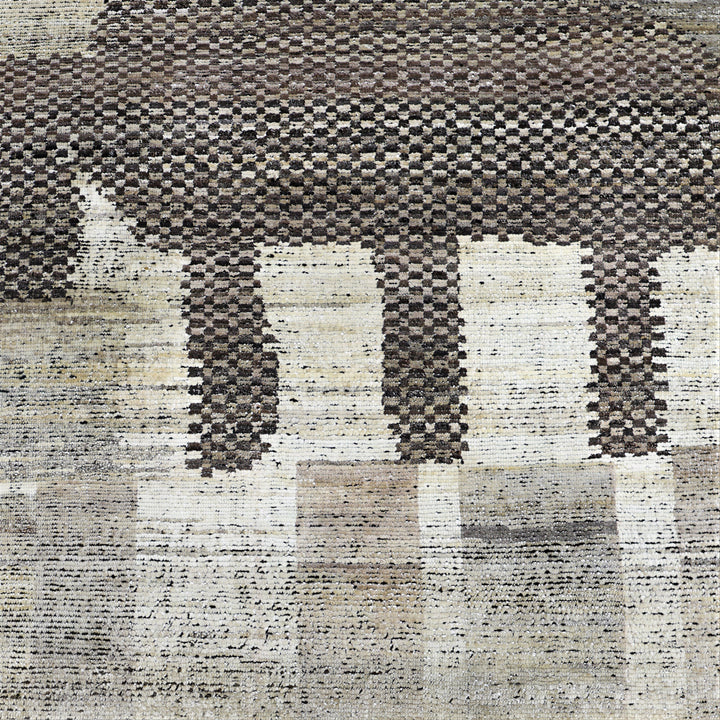 Image for Brown Alchemy Contemporary Wool Rug - 9'1" x 12'2"