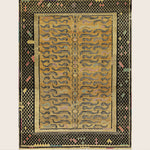 Image for Gold Alchemy Transitional 100% Moroccan Wool Rug - 4'2" x 5'8"