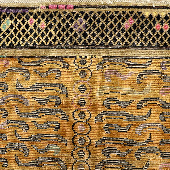 Image for Gold Alchemy Transitional 100% Moroccan Wool Rug - 4'2" x 5'8"