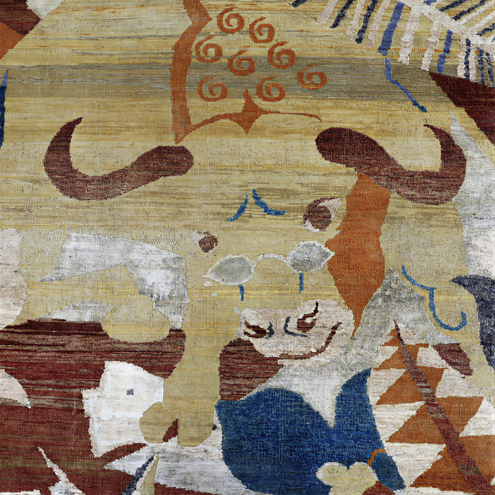 Image for Multicolored Alchemy Contemporary Wool Silk Blend Rug - 7'3" x 11'