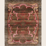 Image for Pink Brown Alchemy Traditional Wool Silk Blend Rug - 7'11" x 9'10"
