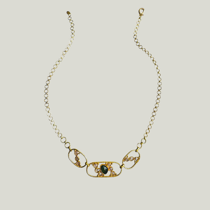 Image for Vintage Reimagined Pink Tourmaline and Sliced Diamond 3-Piece Venus Necklace