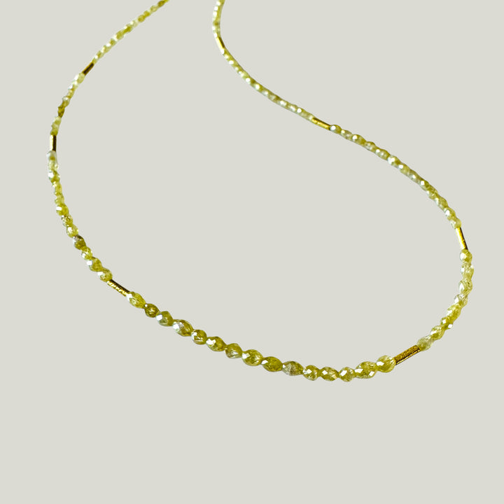 Image for Large Barrel Cut Yellow Daily Diamonds Necklace