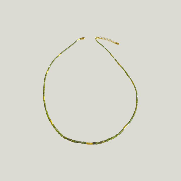Image for Cube Cut Olive Green Daily Diamonds Necklace