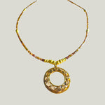 Image for One-of-a-Kind 18K Yellow Gold Tube Cut Daily Diamonds Necklace