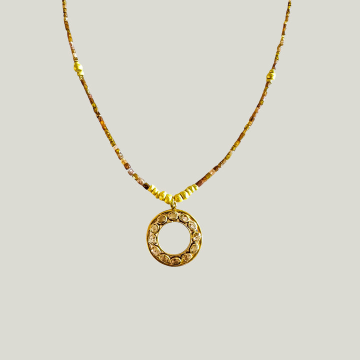 Image for One-of-a-Kind 18K Yellow Gold Tube Cut Daily Diamonds Necklace