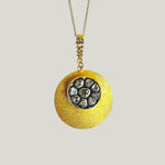 Image for Vintage Reimagined Rosecut Diamond Polki Diamond Flower Medallion Necklace