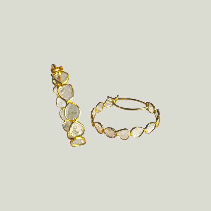 Image for Petal to the Metal Diamond Sliced Hoops
